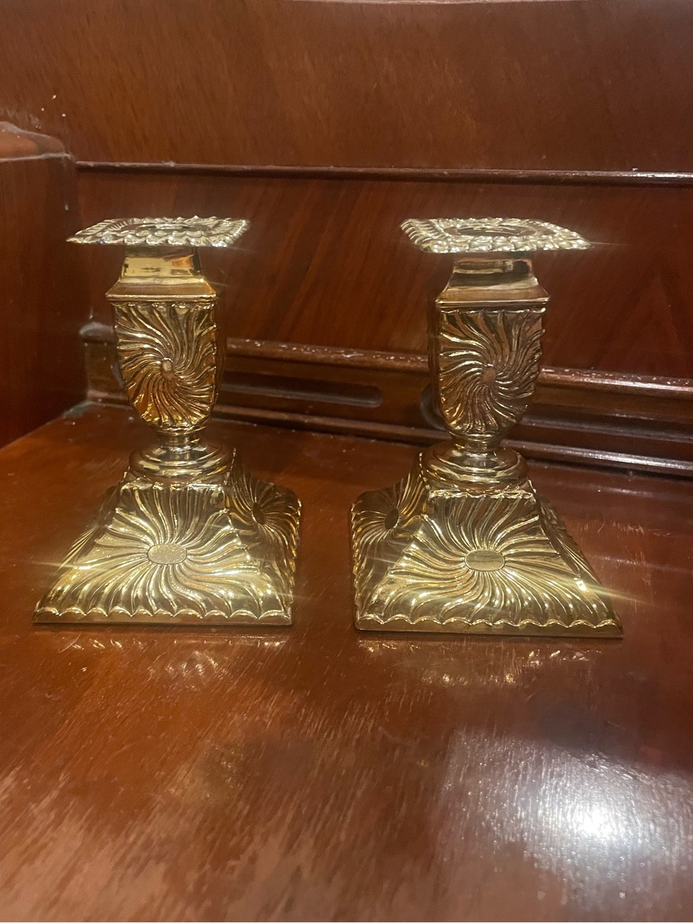 Pair of Vintage Brass Candle Stick Holders
